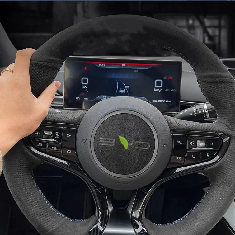 Suede Steering Wheel Center Cover for BYD Seal harrybyd