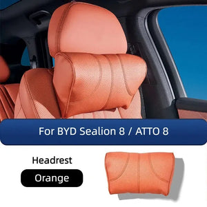 Leather Lumber Pillow and Headrest for BYD Sealion 8 harrybyd