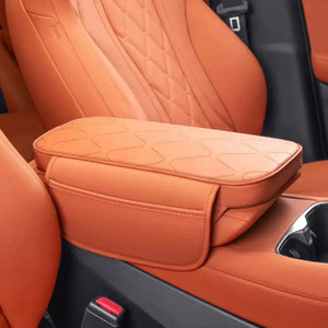 Center Console Armrest Cover for BYD Sealion 7, Orange with pocket
