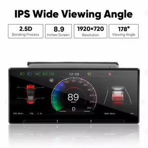 8.9'' Screen Dashboard Display with Independent Vent for Tesla New Model Y 2025/ Model Y/ Model 3 / Model 3 Highland harrybyd