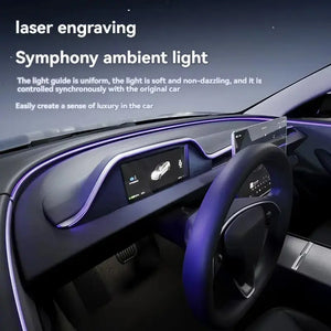 Integrated Dashboard Display with Ambient Lighting for Tesla Model 3 Highland harrybyd