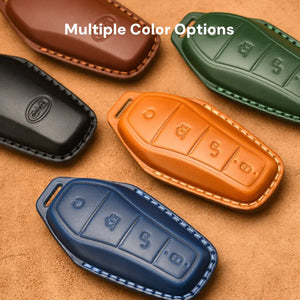 Leather Car Remote Key Case Cover Shell Fob for BYD harrybyd