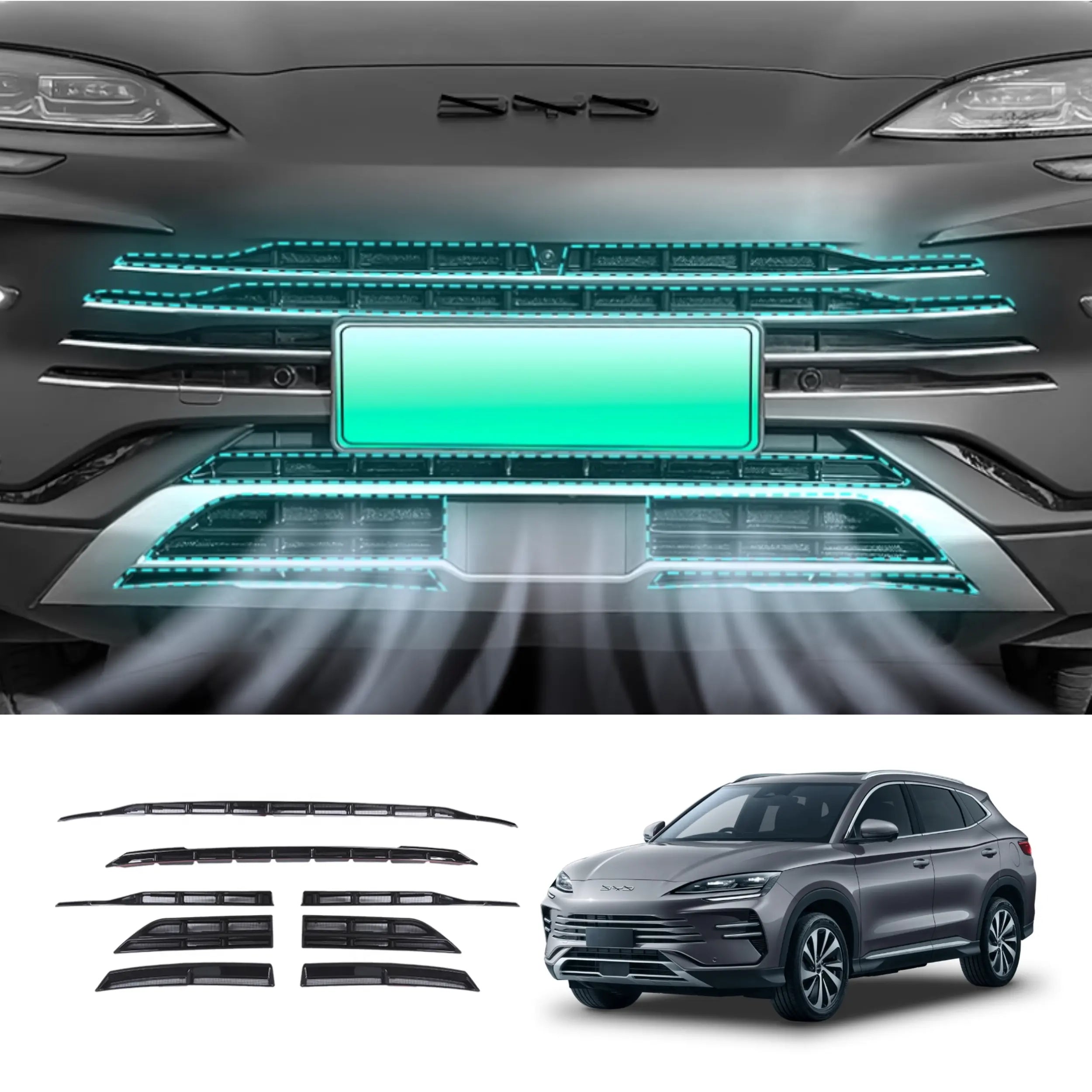 Front Bumper Grille Guard Insect Net for BYD Sealion 6  harrybyd