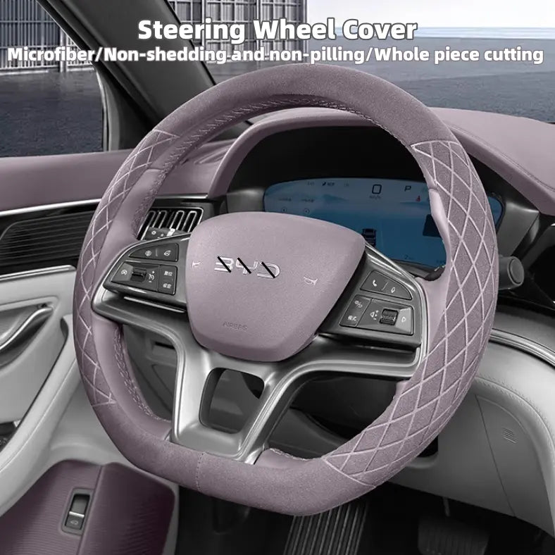 Suede Steering Wheel Cover for BYD Sealion 6  harrybyd