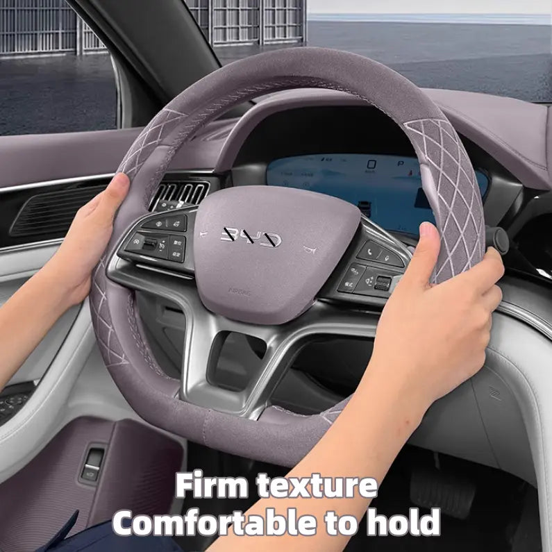 Suede Steering Wheel Cover for BYD Sealion 6  harrybyd