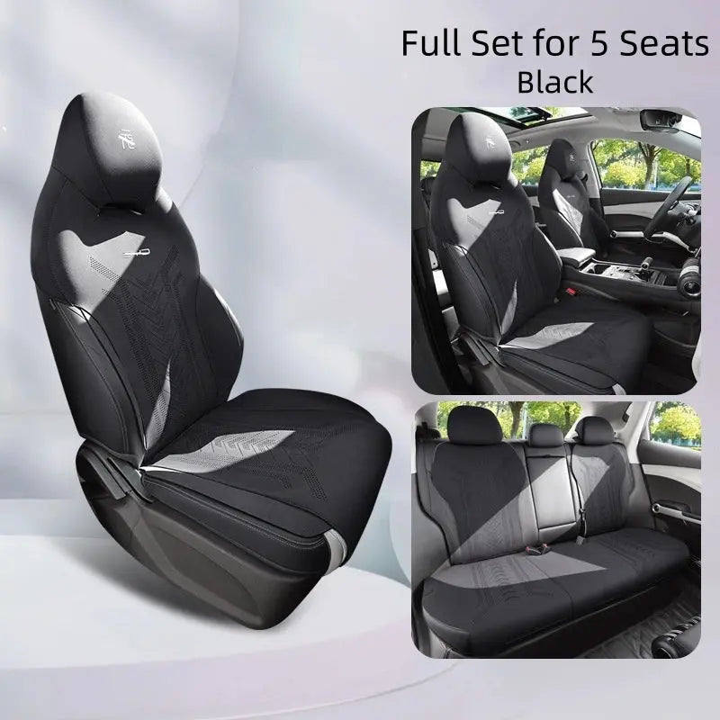 Funda de asiento de gamuza para BYD Atto 3, juego completo de 5 asientos.