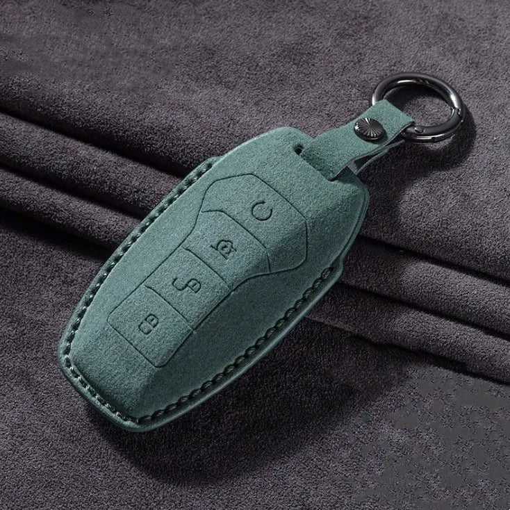 Suede Key Case Cover Shell Fob for BYD  harrybyd