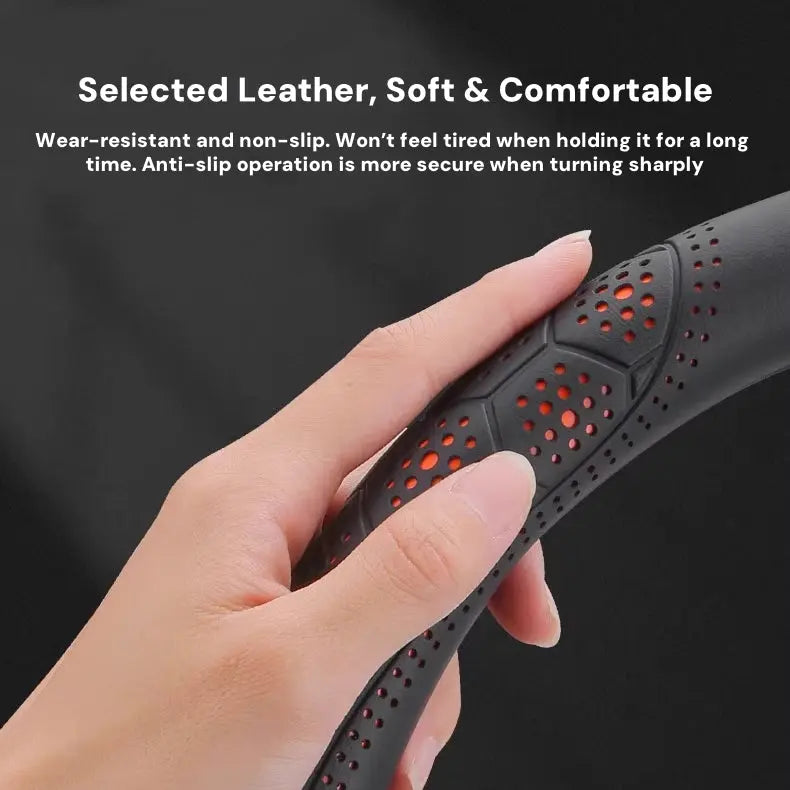 Leather Steering Wheel Cover for BYD Shark 6  harrybyd