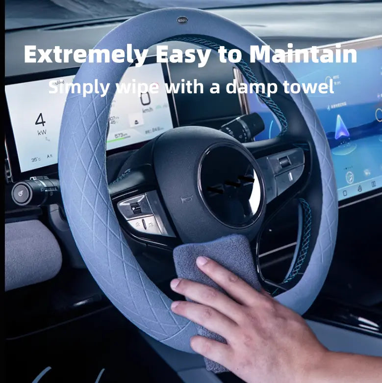 Suede Steering Wheel Cover for BYD Seal EV  harrybyd
