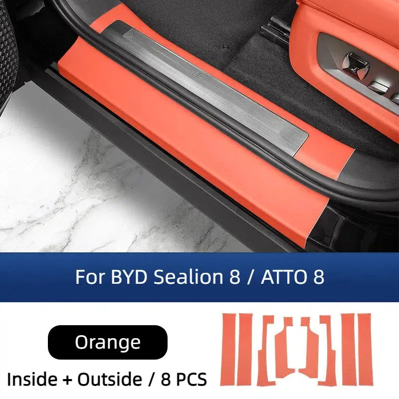 Leather Door Sill Protector for BYD Sealion 8  harrybyd