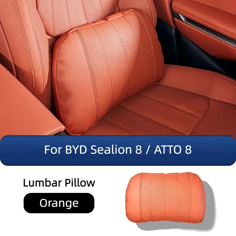 Leather Lumber Pillow and Headrest for BYD Sealion 8  harrybyd