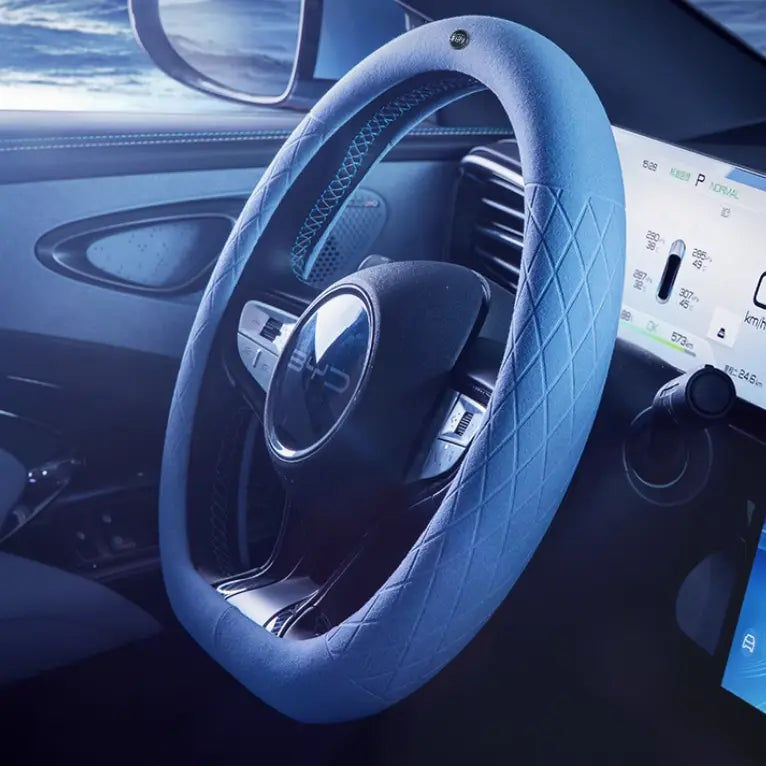Suede Steering Wheel Cover for BYD Seal EV  harrybyd