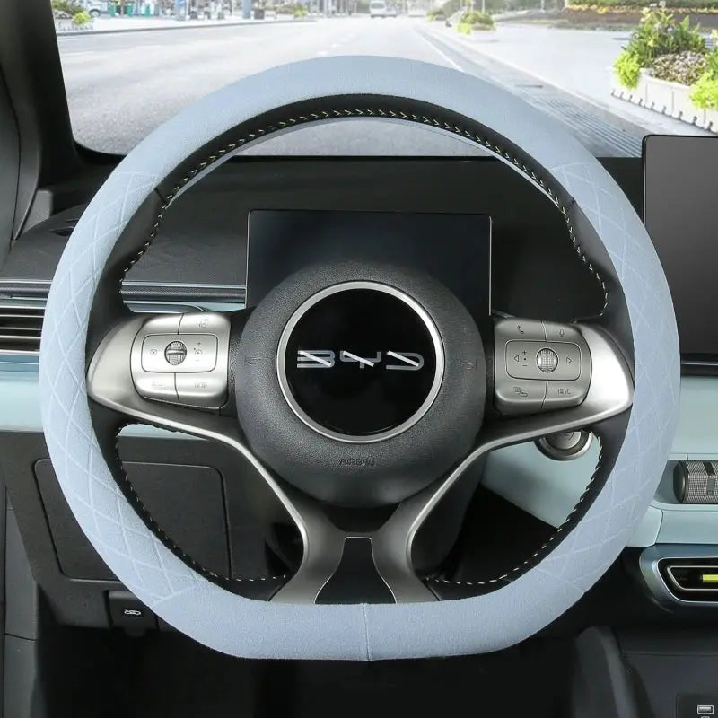 Suede Steering Wheel Cover for BYD Atto 1 / Dolphin Surf
