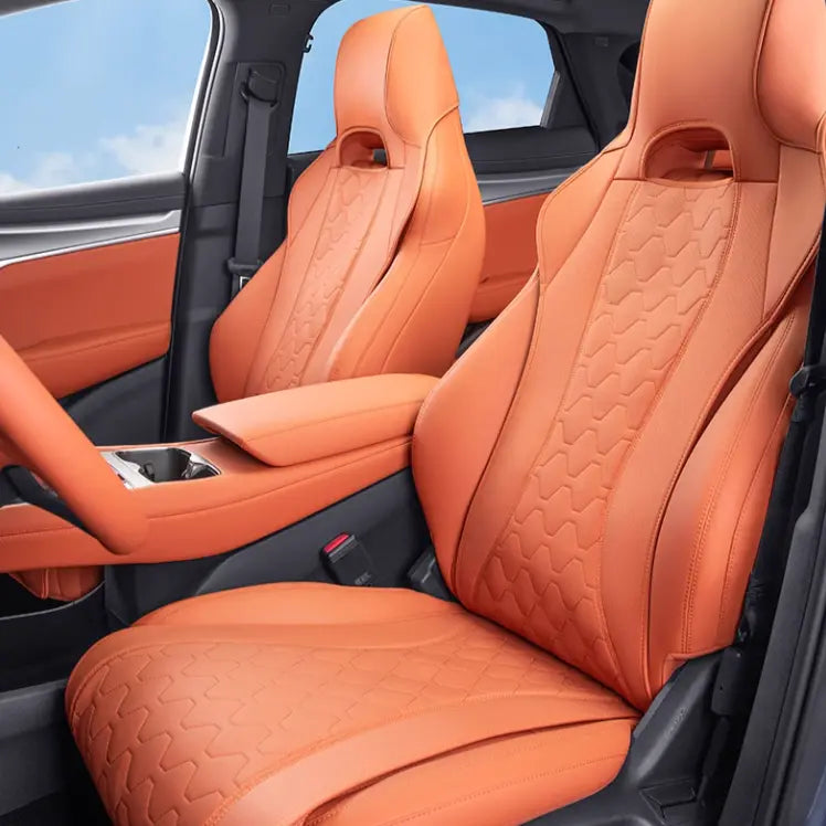 Seat Cushion Cover for BYD Sealion 7 Full 5 Seater, Orange