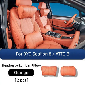 Leather Lumber Pillow and Headrest for BYD Sealion 8  harrybyd