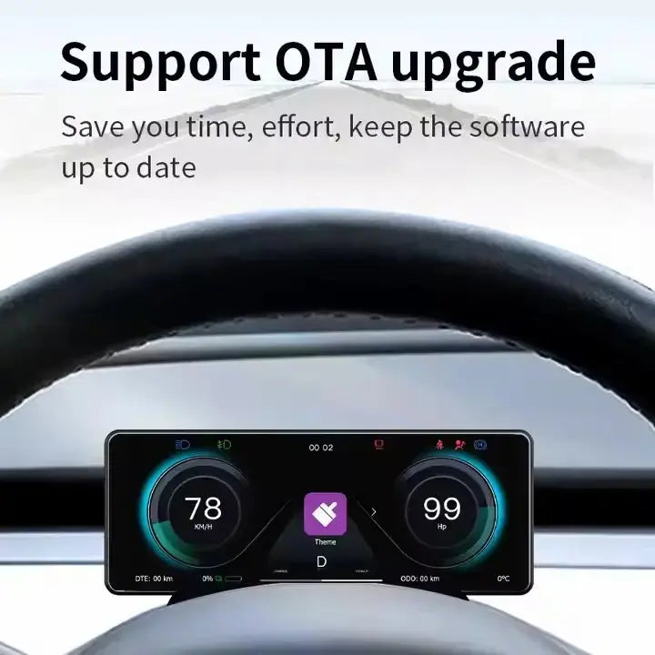 6.86'' Steering Instrument Cluster Display with Carplay for Tesla New Model Y / Model 3 Highland  harrybyd