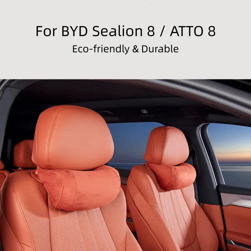 Suede Headrest and Neck Pillow for BYD Sealion 8  harrybyd
