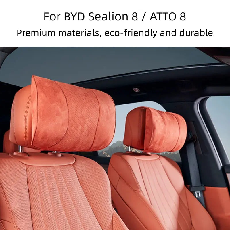 Suede Headrest and Neck Pillow for BYD Sealion 8  harrybyd