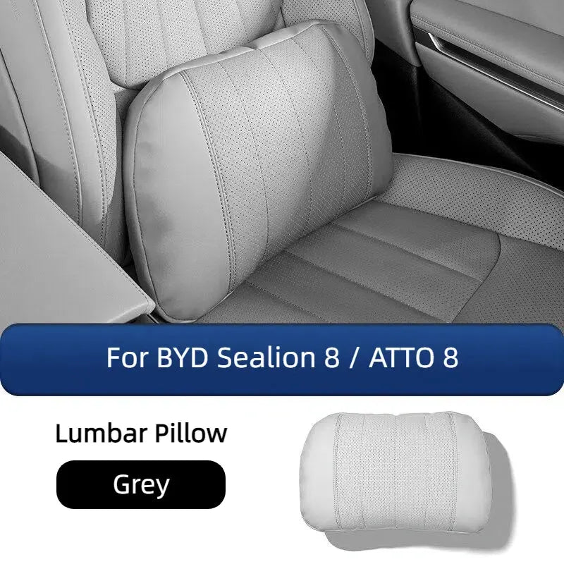 Leather Lumber Pillow and Headrest for BYD Sealion 8  harrybyd