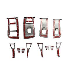 Window & Door Button Switch Trim Cover Kit (14Pcs) for Tesla Model Y 2019-2024