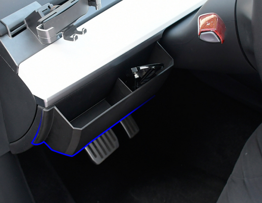 Dashboard Storage Box under Steering Wheel for Tesla Model Y