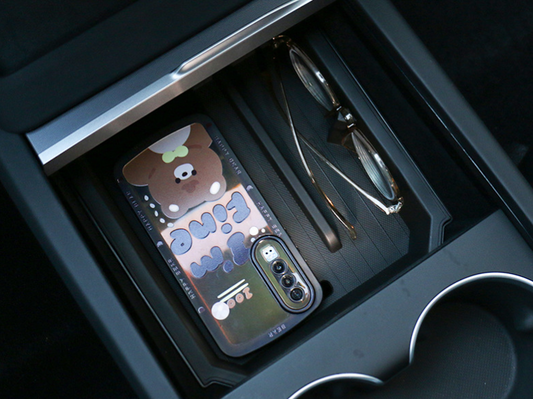 Double-Layered Center Control Storage Box for Tesla Model 3 Highland