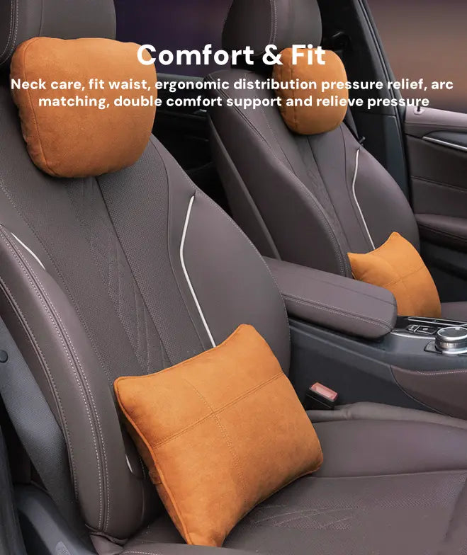 Headrest and Lumbar Pillow for Car  harrybyd