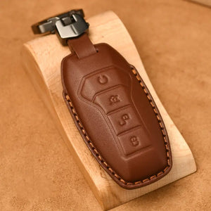 Leather Car Remote Key Case Cover Shell Fob for BYD  harrybyd