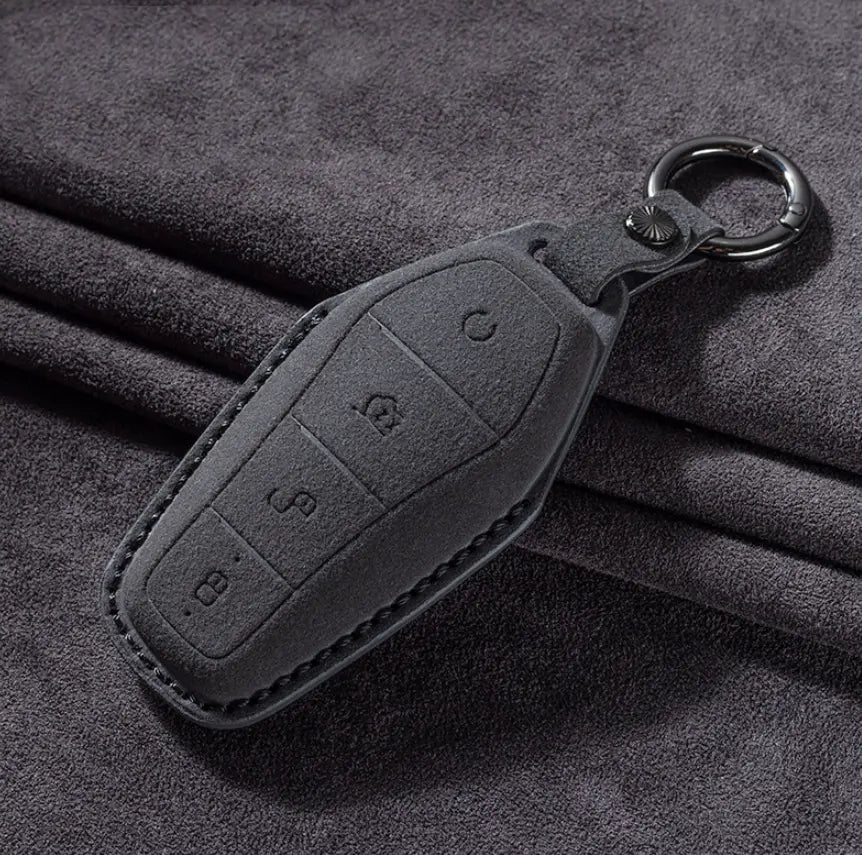 Suede Key Case Cover Shell Fob for BYD  harrybyd