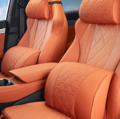 Headrest and Lumbar Pillow for BYD Sealion 7, Orange