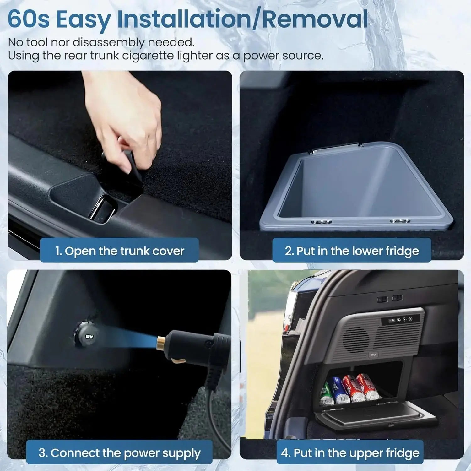 Rear Trunk On-Board Refrigerator for Tesla Model Y / New Model Y 14qt(13L)  harrybyd