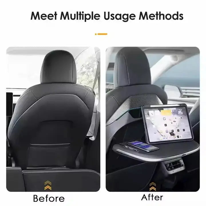 Seatback Foldable Table with Wireless Charging for Tesla Model Y / New Model Y / Model 3 (1 pc)  harrybyd