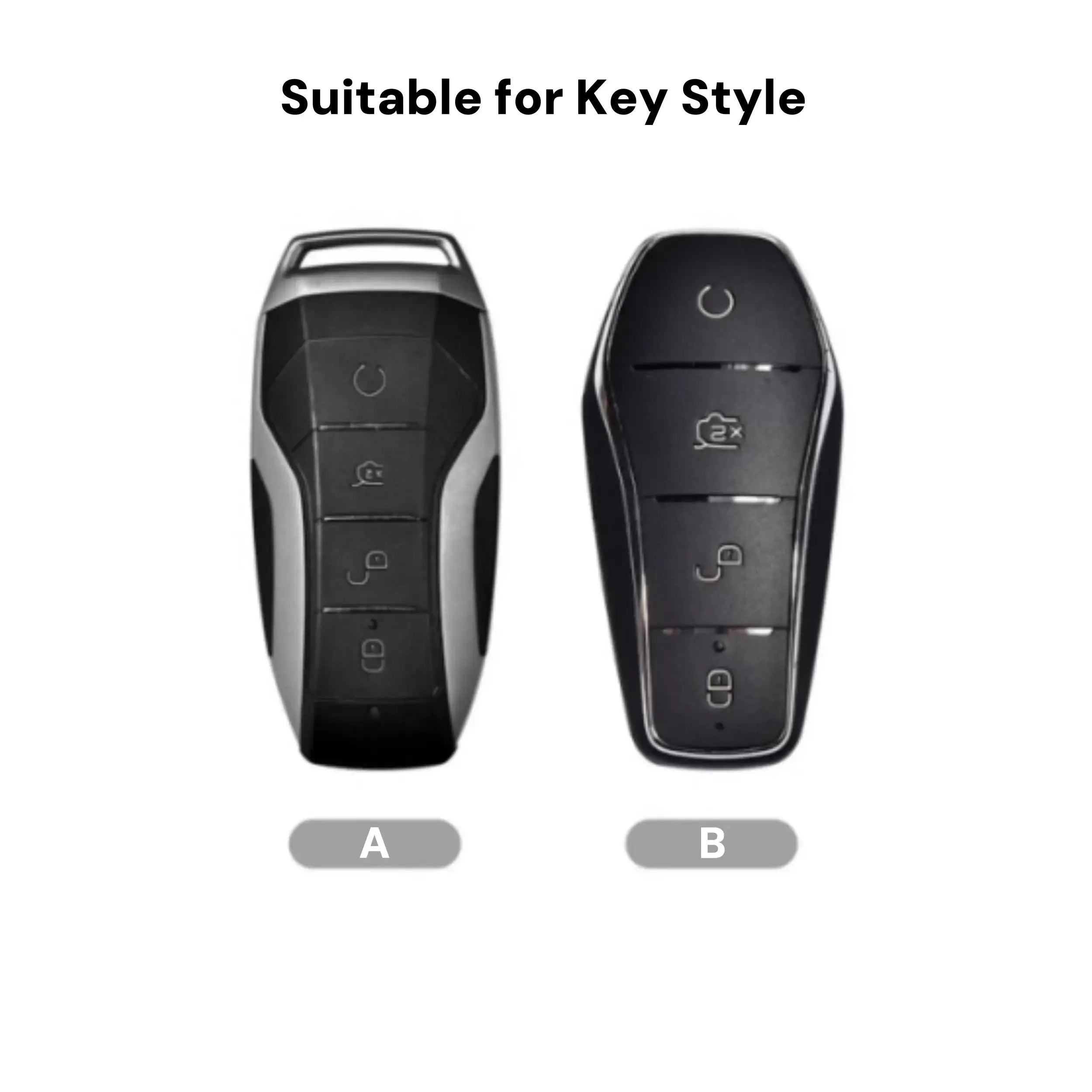 Leather Car Remote Key Case Cover Shell Fob for BYD harry.b.y.d
